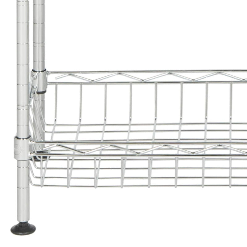 4-Tier Chrome Wire Mini Storage Rack, 18Wx10Dx31H inches