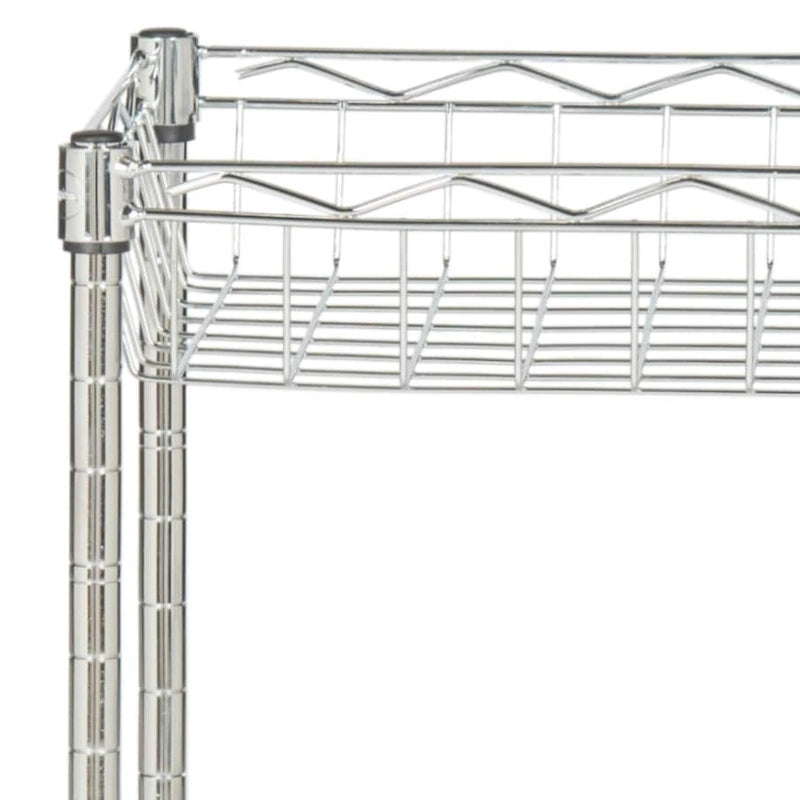 4-Tier Chrome Wire Mini Storage Rack, 18Wx10Dx31H inches