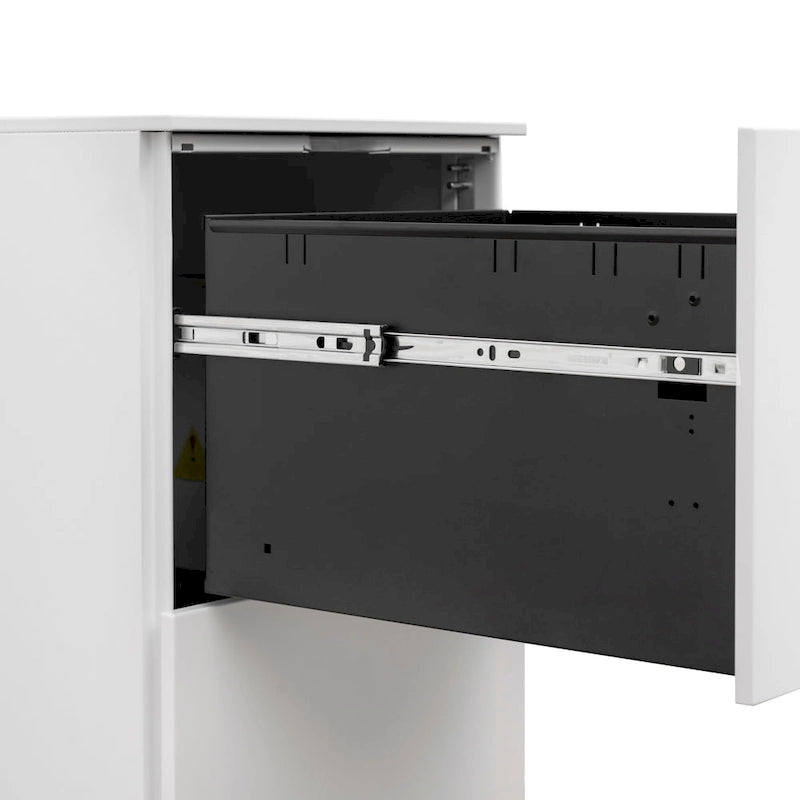 2 Drawer Rolling Locking Office File Cabinet with Lock, Anti-tilt Wheels