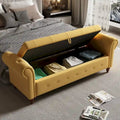 63 Bed Bench Cream White Fabric