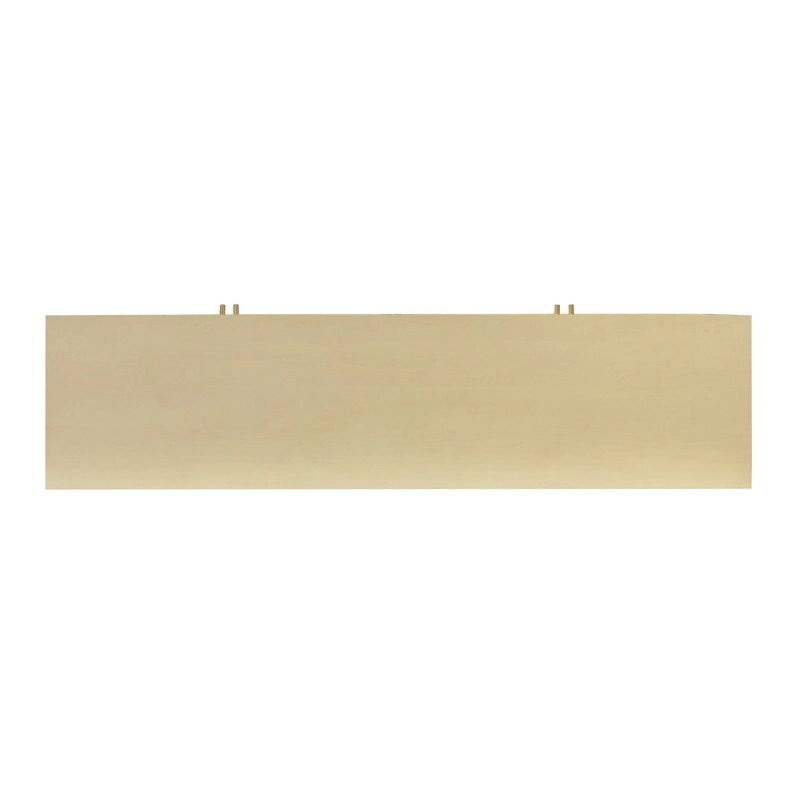 Jungle-Chic Sideboard with Cane & Brass Details, Soft-Close Doors, 72x17.8x31"