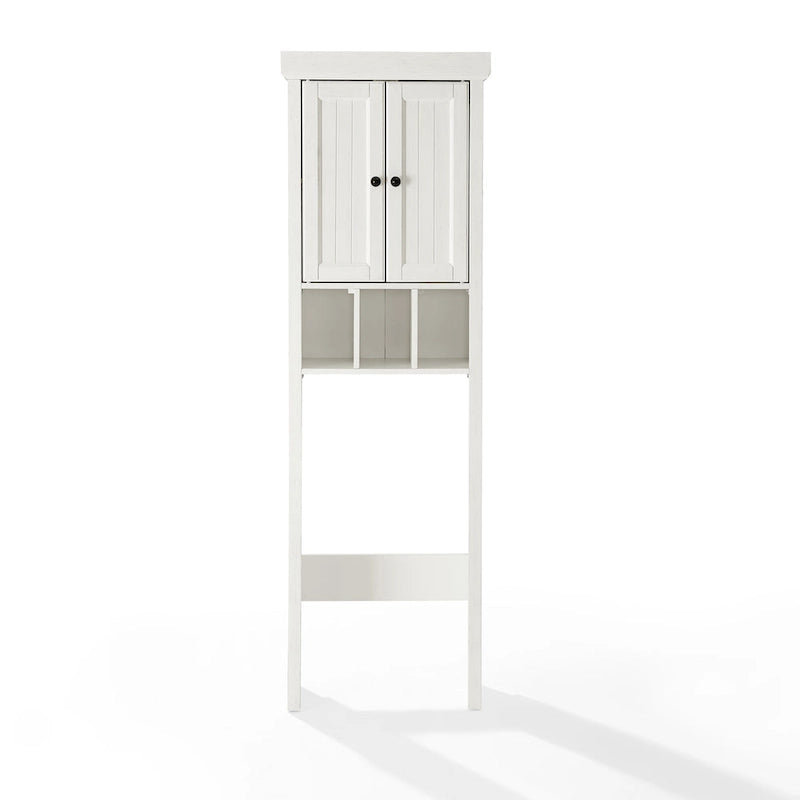 Over-the-Toilet Space Saver Cabinet with Beadboard Panel & Gunmetal Hardware