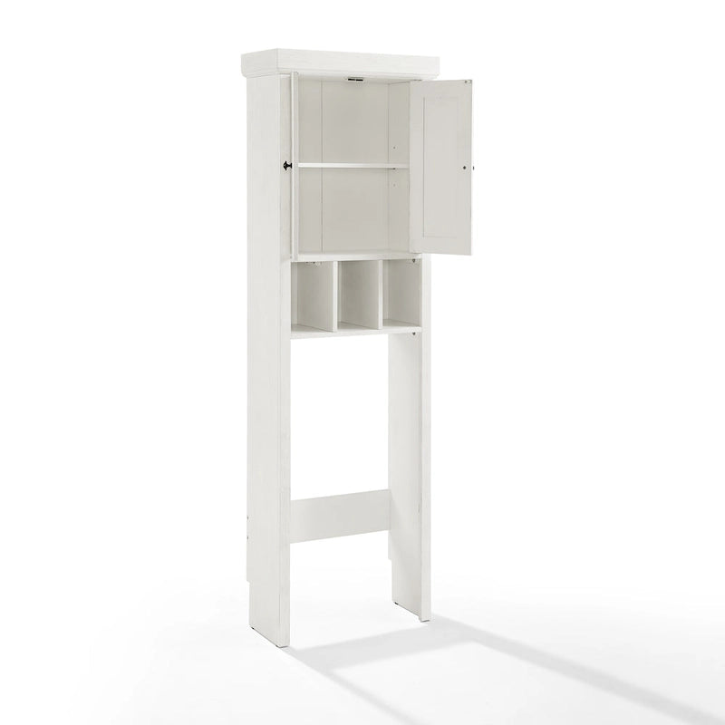 Over-the-Toilet Space Saver Cabinet with Beadboard Panel & Gunmetal Hardware