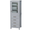 Freestanding Bathroom Linen Tower with Door, 4 Drawers & Soft-Close Hardware