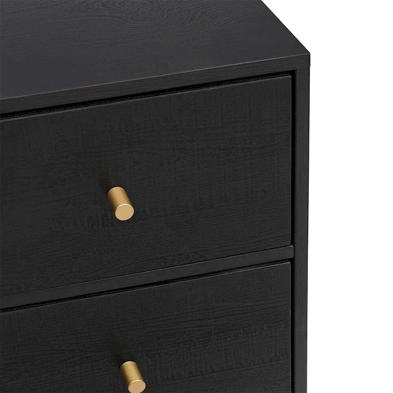 Rattan Cabinet, Sideboard Buffet Cabinet with 2 Doors and 3 Drawers - 44.49Lx15.75Wx31.5H