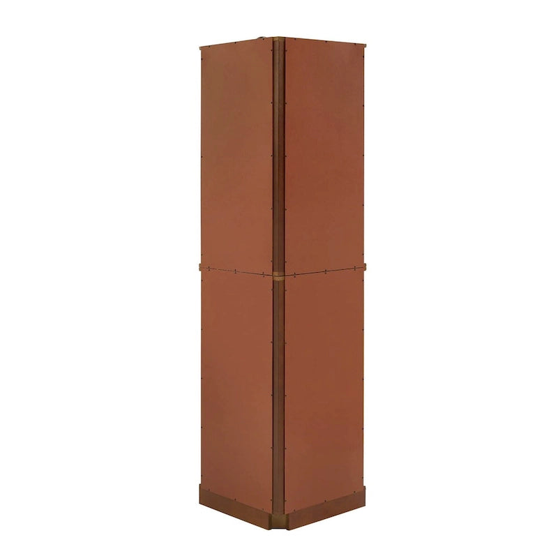 6 Shelf Corner Curio Display Cabinet with Lights, Mirrors and Adjustable Shelves
