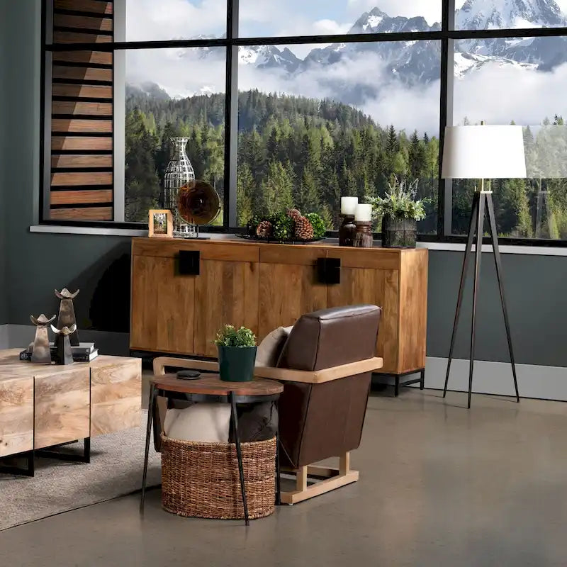 Ventura 76 4-Drawer Sideboard, Brown