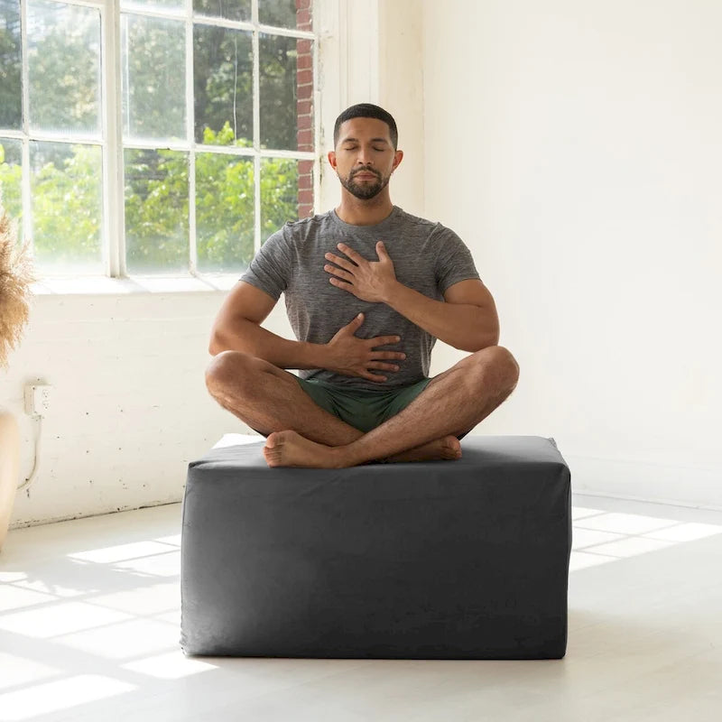 Convertible Yoga & Massage Ramp Bench with Microvelvet Slip Cover
