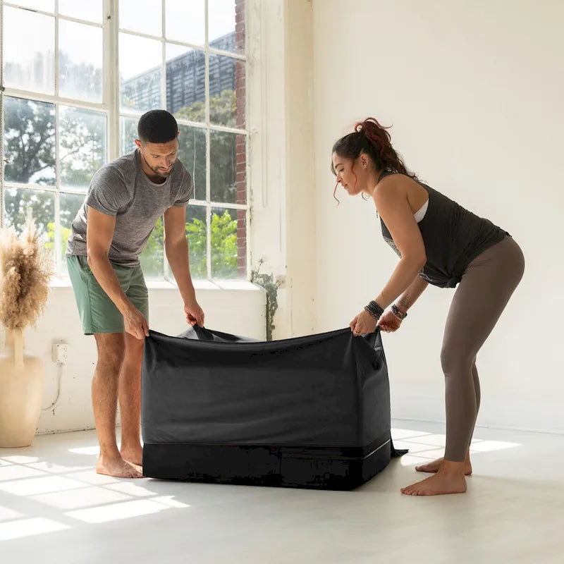 Convertible Yoga & Massage Ramp Bench with Microvelvet Slip Cover