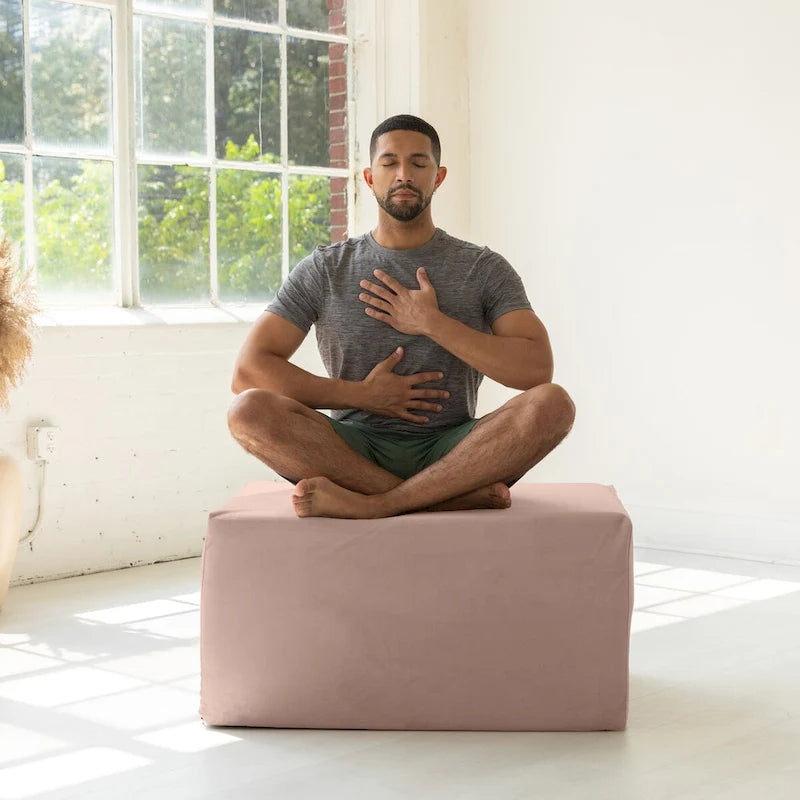 Convertible Yoga & Massage Ramp Bench with Microvelvet Slip Cover