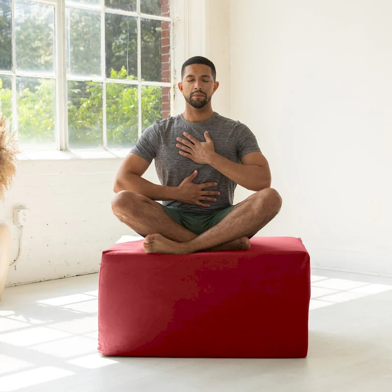 Convertible Yoga & Massage Ramp Bench with Microvelvet Slip Cover
