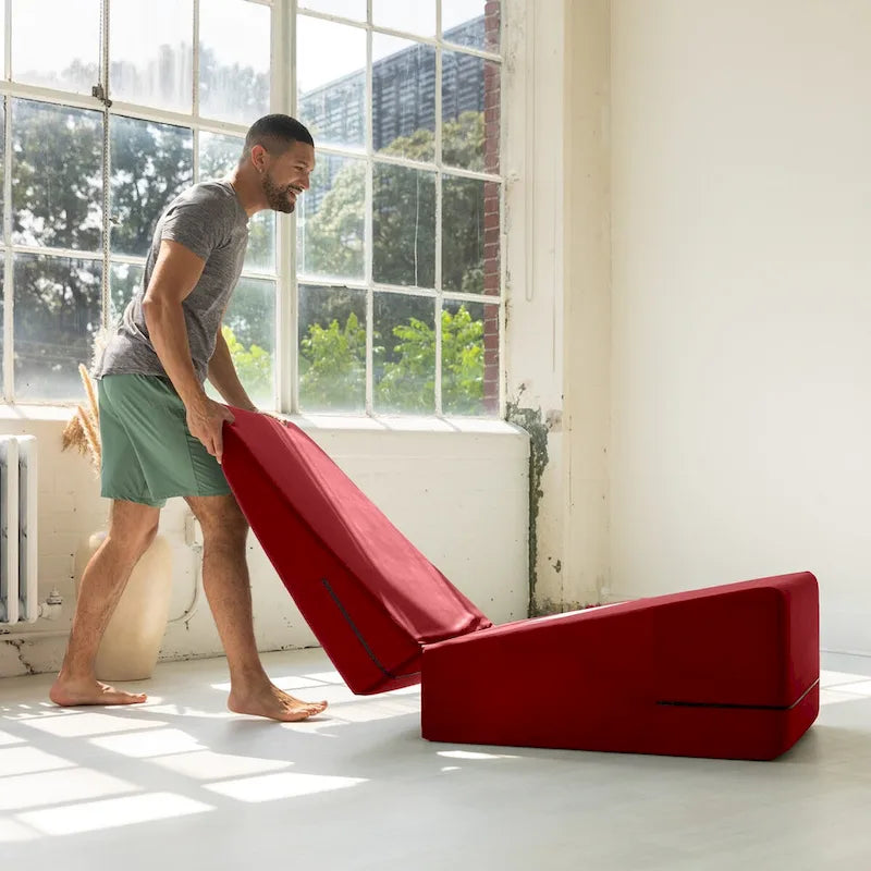 Convertible Yoga & Massage Ramp Bench with Microvelvet Slip Cover