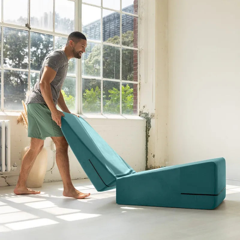 Convertible Yoga & Massage Ramp Bench with Microvelvet Slip Cover