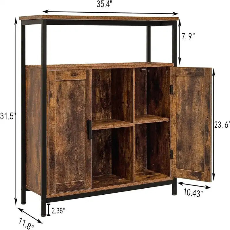 Storage Cabinet with 2 Doors - 11.81D x 35.43W x 31.5H