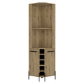 Corner Bar Cabinet for Kitchen, Dining Room,Living Room, Aged Oak