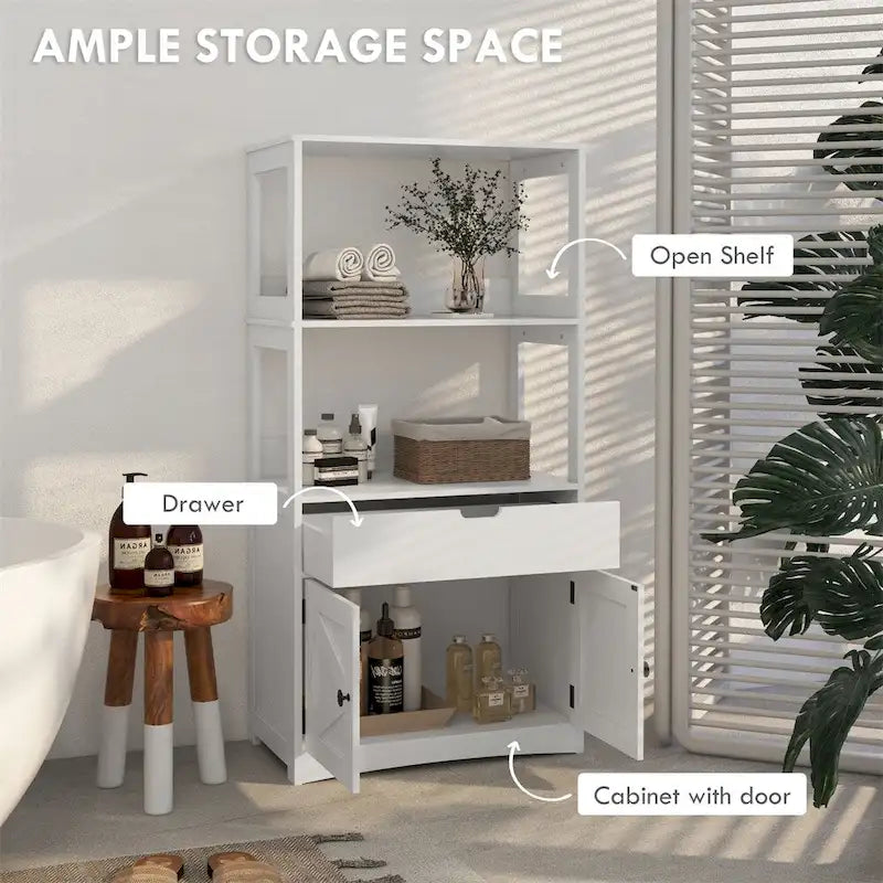 Bathroom Floor Cabinet,Linen Cabinet,Bathroom Storage Organizer