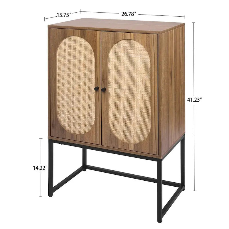 High Cabinet Free Standing Cabinet Adjustable shelf for Living Room Bedroom Hallway - 26.78 x 15.75 x 41.23H