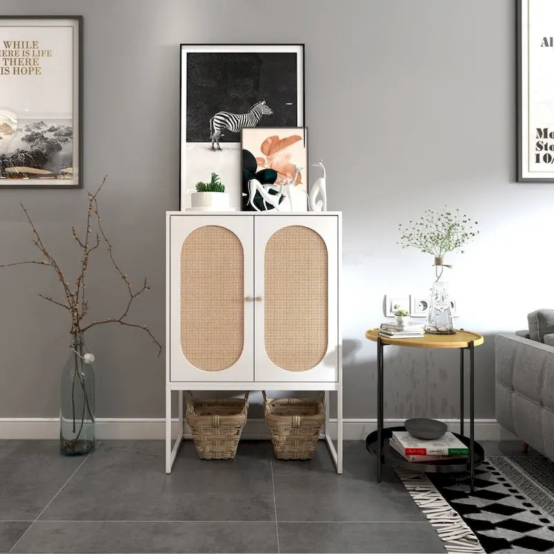 High Cabinet Free Standing Cabinet Adjustable shelf for Living Room Bedroom Hallway - 26.78 x 15.75 x 41.23H