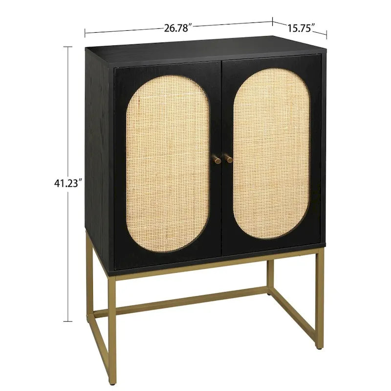High Cabinet Free Standing Cabinet Adjustable shelf for Living Room Bedroom Hallway - 26.78 x 15.75 x 41.23H
